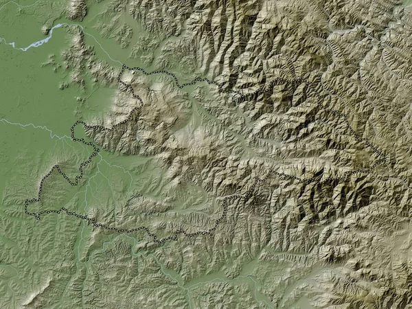 Maramures County Romania Elevation Map Colored Wiki Style Lakes Rivers — Stock fotografie