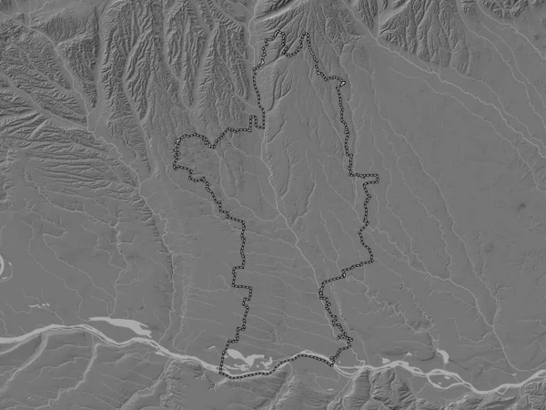 Olt County Romania Bilevel Elevation Map Lakes Rivers — Stock Fotó