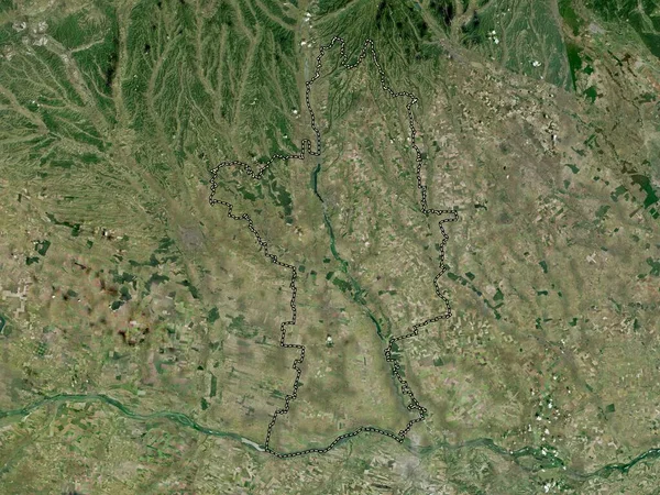 Olt County Romania High Resolution Satellite Map — Stock Photo, Image