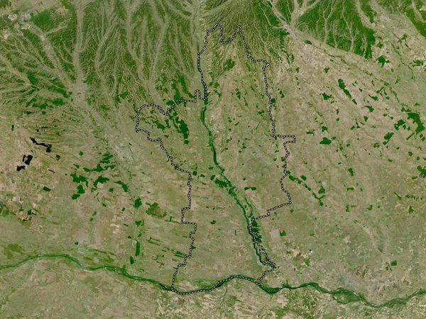 Olt County Romania Low Resolution Satellite Map — Stock Fotó