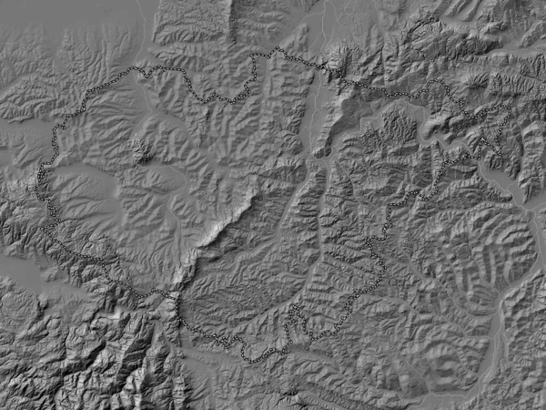 Salaj County Romania Bilevel Elevation Map Lakes Rivers — Stock Photo, Image