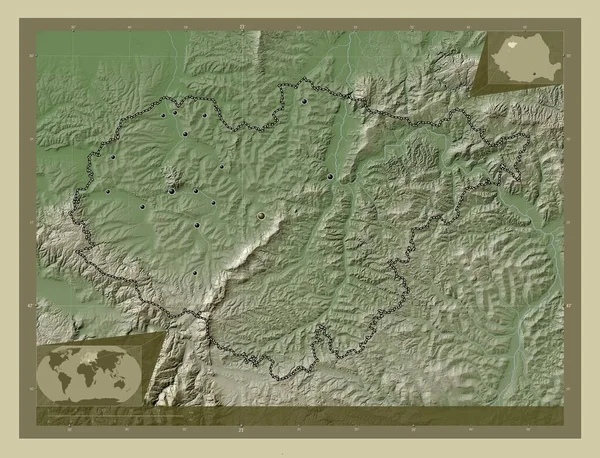 Salaj County Romania Elevation Map Colored Wiki Style Lakes Rivers — Stockfoto