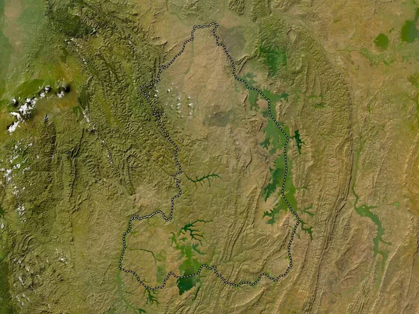 Iburasirazuba Province Rwanda Low Resolution Satellite Map — Stock fotografie