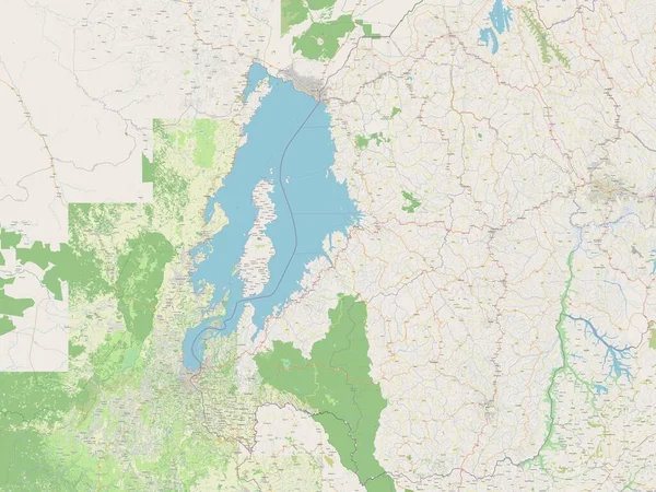 Iburengerazuba Province Rwanda Open Street Map — Zdjęcie stockowe