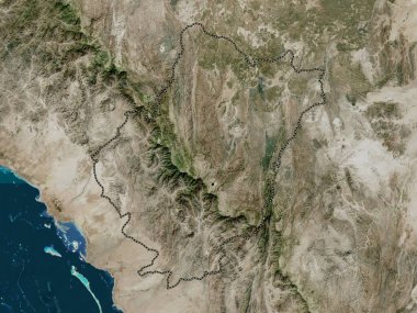 Al Bahah, region of Saudi Arabia. High resolution satellite map