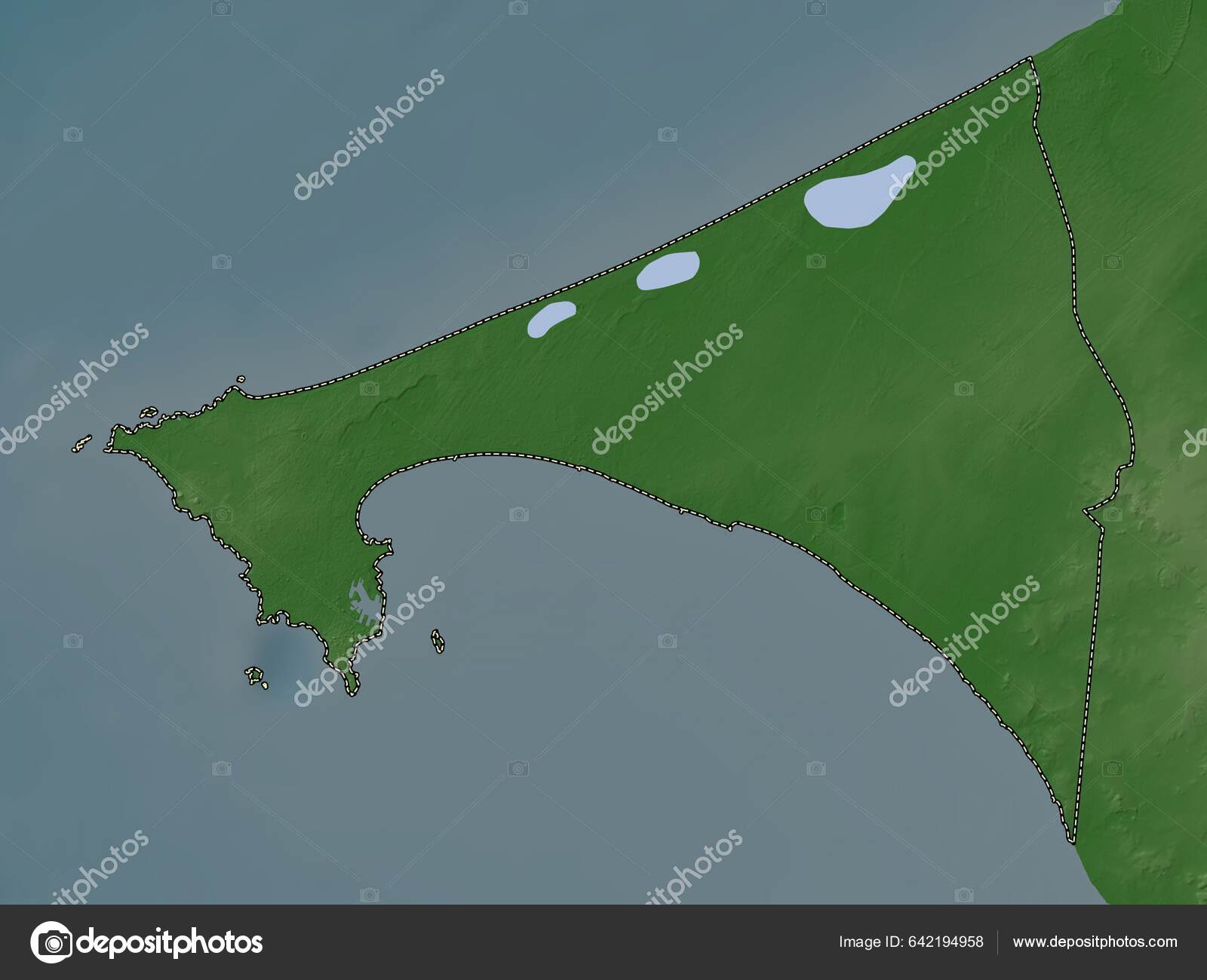 Dakar Region Senegal Elevation Map Colored Wiki Style Lakes Rivers