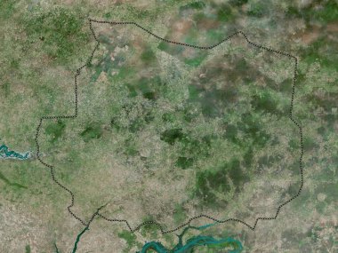 Kaffrine, region of Senegal. High resolution satellite map