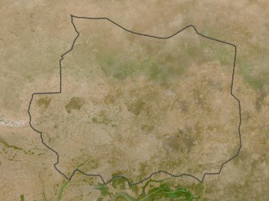 Kaffrine, region of Senegal. Low resolution satellite map
