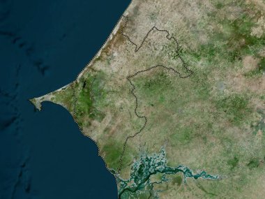 Thies, region of Senegal. High resolution satellite map