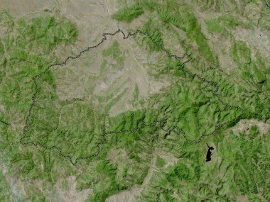 Jablanicki, district of Serbia. High resolution satellite map
