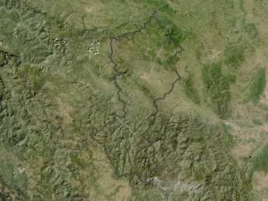 Moravicki, district of Serbia. Low resolution satellite map