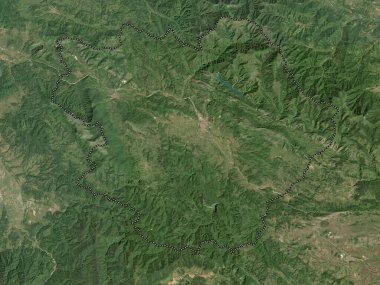 Pirotski, district of Serbia. High resolution satellite map