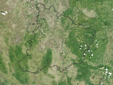 Pomoravski, district of Serbia. High resolution satellite map