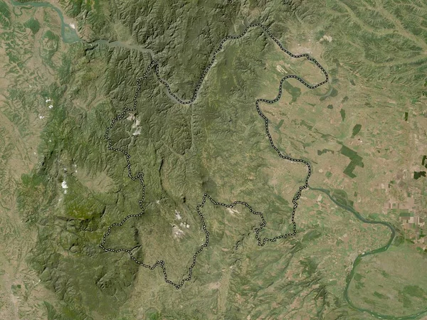 Borski Okres Srbsko Satelitní Mapa Nízkým Rozlišením — Stock fotografie