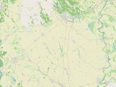 Severno-Backi, district of Serbia. Open Street Map