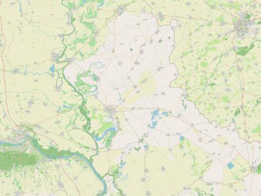 Srednje-Banatski, district of Serbia. Open Street Map