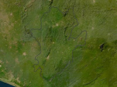 Eastern, province of Sierra Leone. Low resolution satellite map