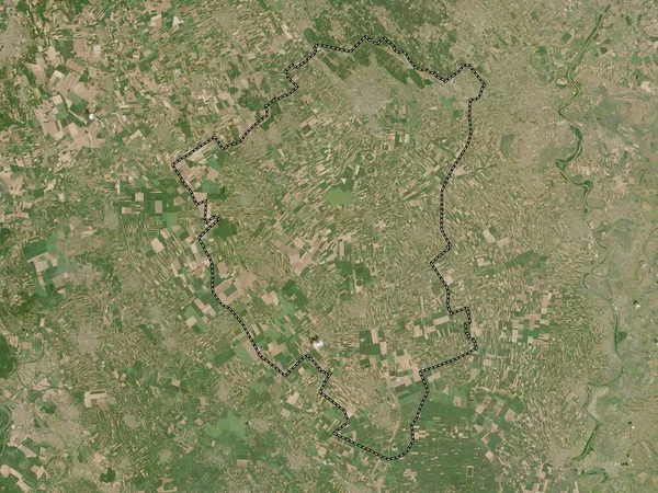 Severno Backi District Serbia Low Resolution Satellite Map — Stock Photo, Image