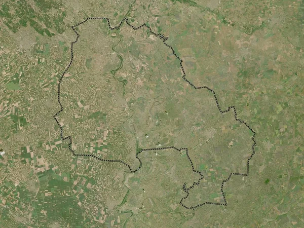Severno Banatski District Serbia Low Resolution Satellite Map — Stock Photo, Image