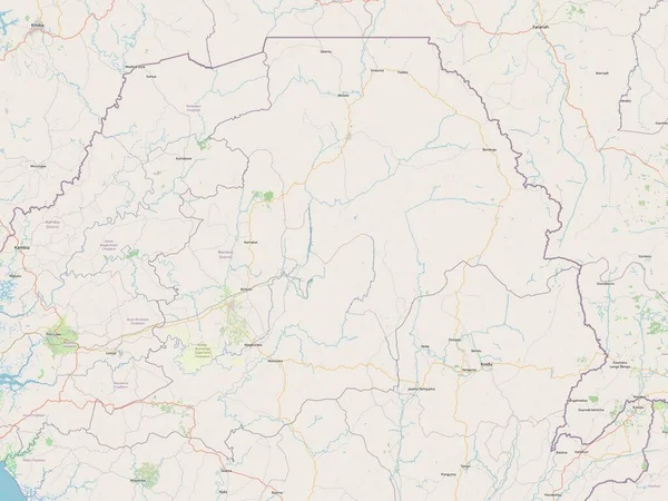 Norte Provincia Sierra Leona Mapa Calle Abierto —  Fotos de Stock
