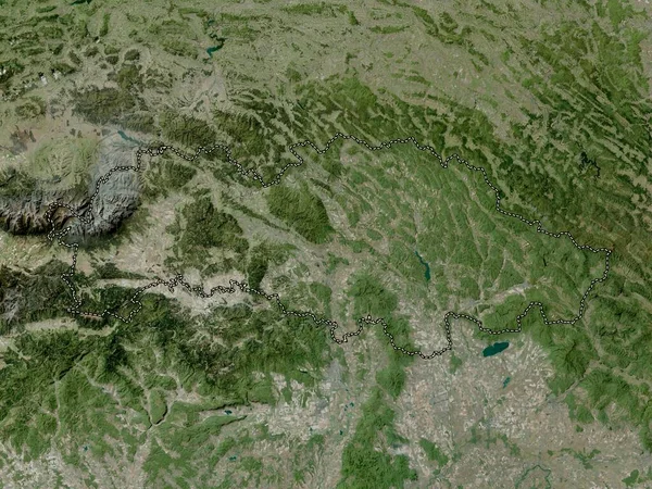 Presovsky Region Slovakia High Resolution Satellite Map — Stock Photo, Image