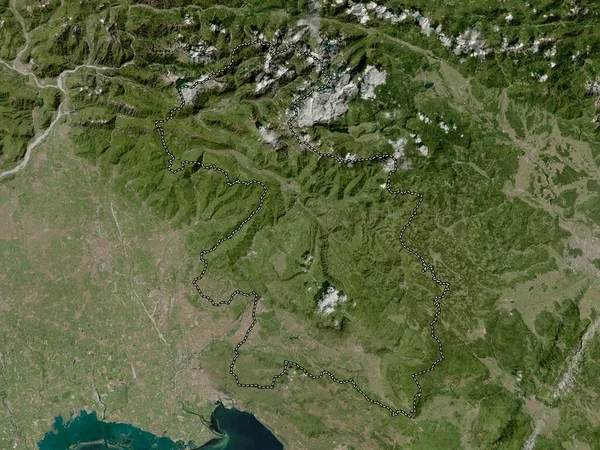 スロベニアの統計地域 Goriska 高解像度衛星地図 — ストック写真
