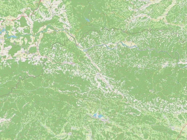 Koroska Στατιστική Περιφέρεια Σλοβενίας Άνοιγμα Χάρτη Οδών — Φωτογραφία Αρχείου