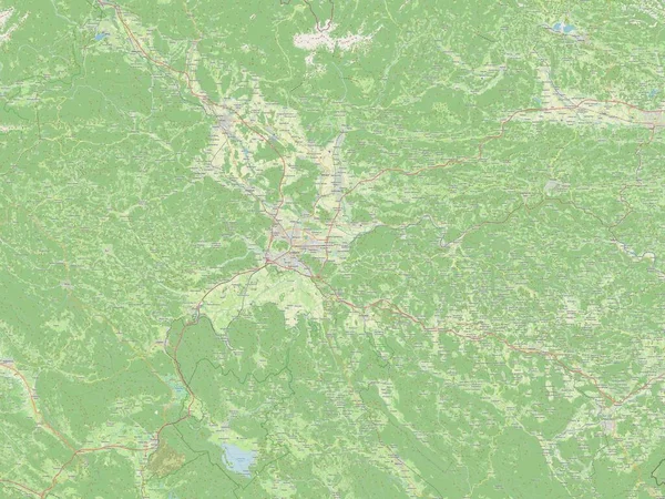 Osrednjeslovenska Στατιστική Περιφέρεια Της Σλοβενίας Άνοιγμα Χάρτη Οδών — Φωτογραφία Αρχείου