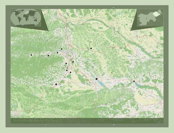 Podravska Statistische Region Sloweniens Open Street Map Standorte Der Wichtigsten — Stockfoto