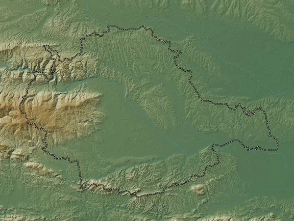 Podravska Statistical Region Slovenia Colored Elevation Map Lakes Rivers — Stockfoto