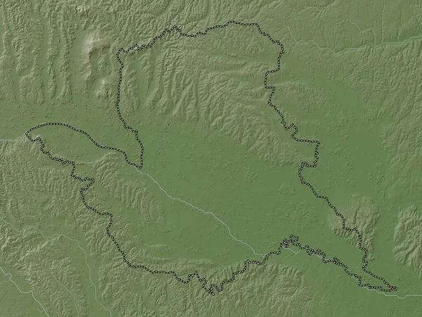 Pomurska Statistical Region Slovenia Elevation Map Colored Wiki Style Lakes — Stockfoto