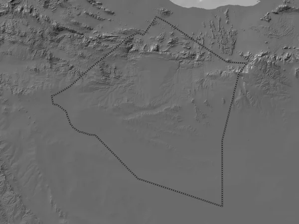 Maroodi Jeex Region Somalia Bilevel Elevation Map Lakes Rivers — Stock Photo, Image