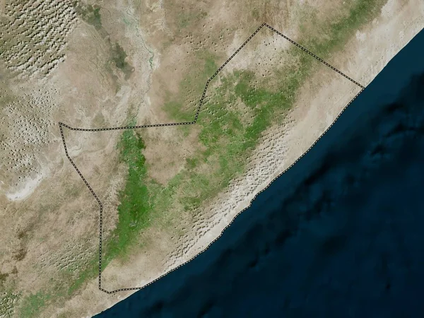 Shabeellaha Dhexe Region Somalia High Resolution Satellite Map — Zdjęcie stockowe
