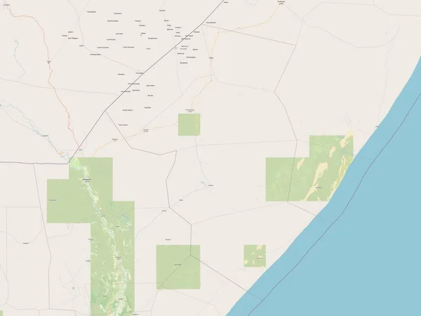 Galgaduud Region Somalia Mainland Open Street Map — Fotografia de Stock