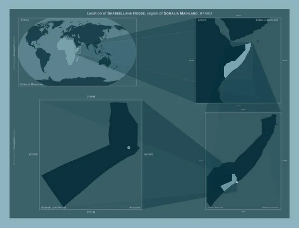 Shabeellaha Hoose Región Somalia Continental Diagrama Que Muestra Ubicación Región —  Fotos de Stock