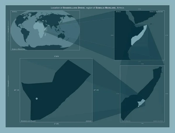 Shabeellaha Dhexe Región Somalia Continental Diagrama Que Muestra Ubicación Región —  Fotos de Stock