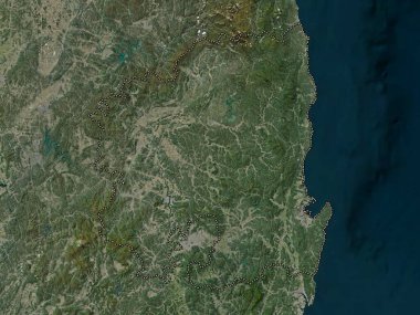 Gyeongsangbuk-do, province of South Korea. High resolution satellite map