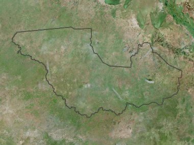 Western Equatoria, state of South Sudan. High resolution satellite map