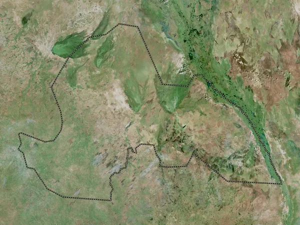 Lakes State South Sudan High Resolution Satellite Map — Stock Photo, Image