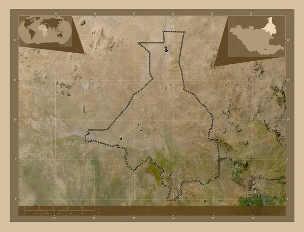 Άνω Νείλος Πολιτεία Του Νότιου Σουδάν Δορυφορικός Χάρτης Χαμηλής Ανάλυσης — Φωτογραφία Αρχείου