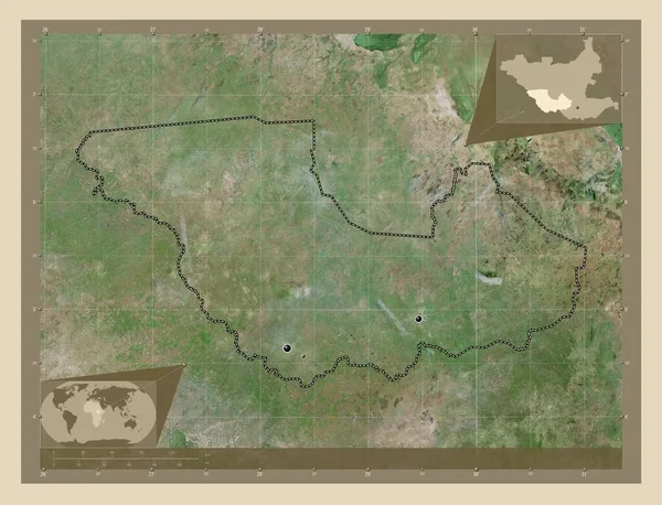 Western Equatoria State South Sudan High Resolution Satellite Map Locations — Stock Photo, Image