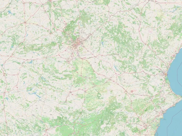 Castilla Mancha Autonomous Community Spain Open Street Map — Stock Photo, Image