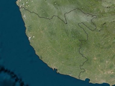 Galle, district of Sri Lanka. Low resolution satellite map