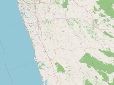 Kalutara, district of Sri Lanka. Open Street Map