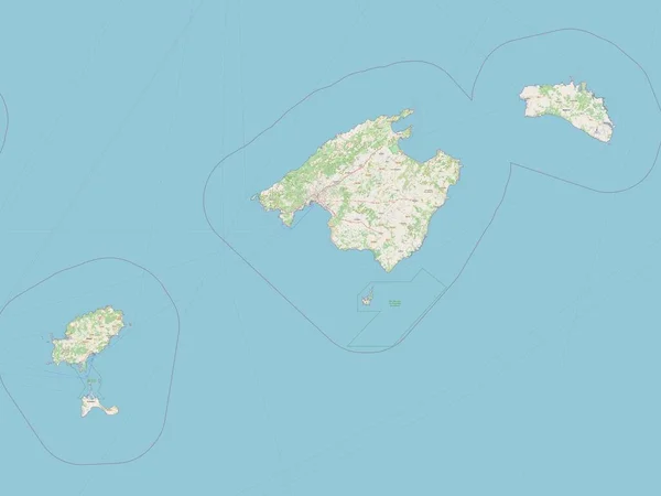 Islas Baleares Autonomous Community Spain Open Street Map — Stock Photo, Image