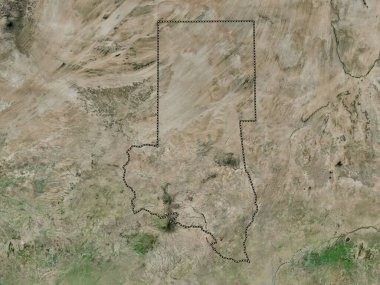 North Darfur, state of Sudan. High resolution satellite map