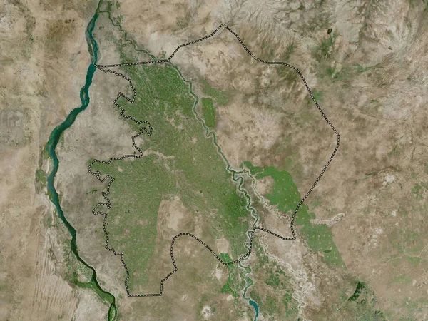 Jazirah Estado Sudão Mapa Satélite Alta Resolução — Fotografia de Stock
