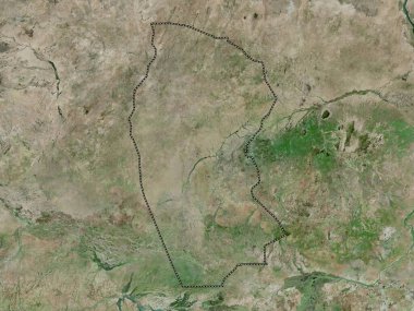 West Kurdufan, state of Sudan. High resolution satellite map