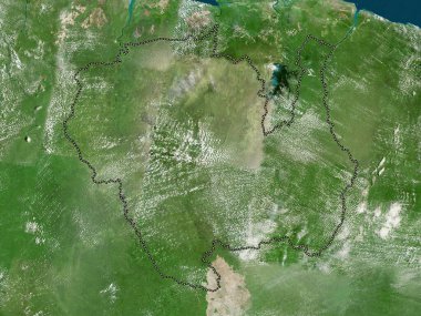 Sipaliwini, district of Suriname. High resolution satellite map