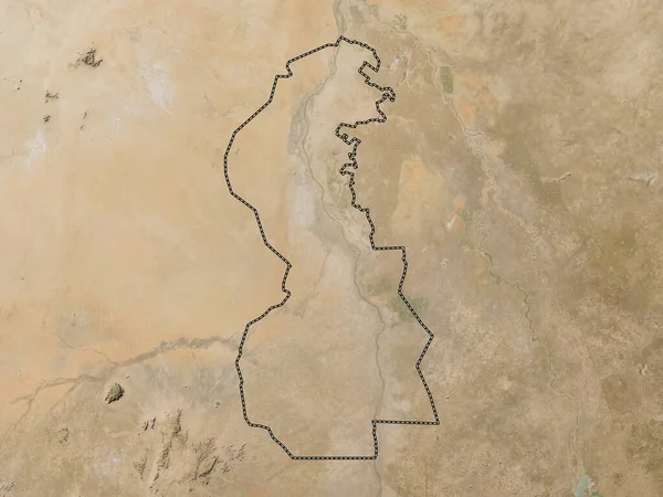 White Nile State Sudan Low Resolution Satellite Map — Stockfoto